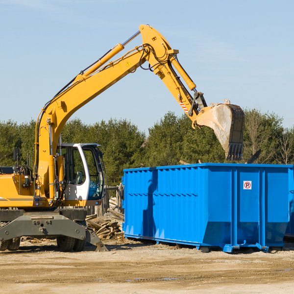 are there any restrictions on where a residential dumpster can be placed in Hudson Lake